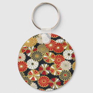Falln Golden Chrysanthemums Sleutelhanger