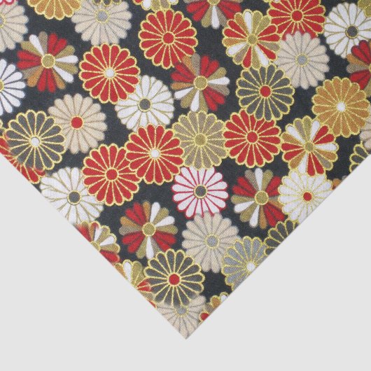 Falln Golden Chrysanthemums Tissuepapier (Detail)