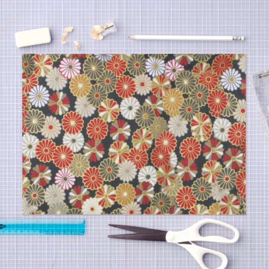 Falln Golden Chrysanthemums Tissuepapier (Craft)