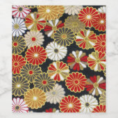 Falln Golden Chrysanthemums Wijn Etiket (Enkel label)