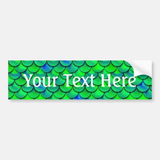 Falln Green Blue Scales Bumpersticker (Voorkant)