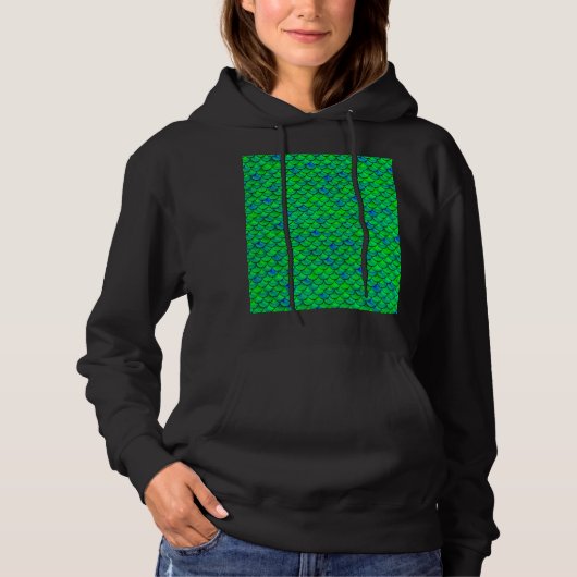 Falln Green Blue Scales Hoodie (Voorkant)