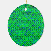 Falln Green Blue Scales Keramisch Ornament (Links)