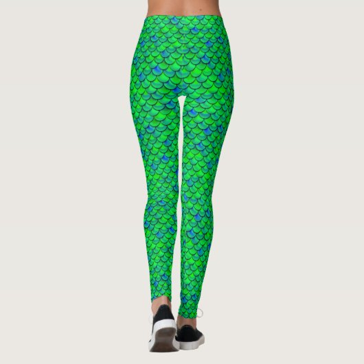 Falln Green Blue Scales Leggings (Achterkant)
