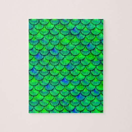 Falln Green Blue Scales Legpuzzel (Verticaal)