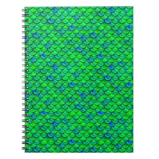Falln Green Blue Scales Notitieboek (Voorkant)