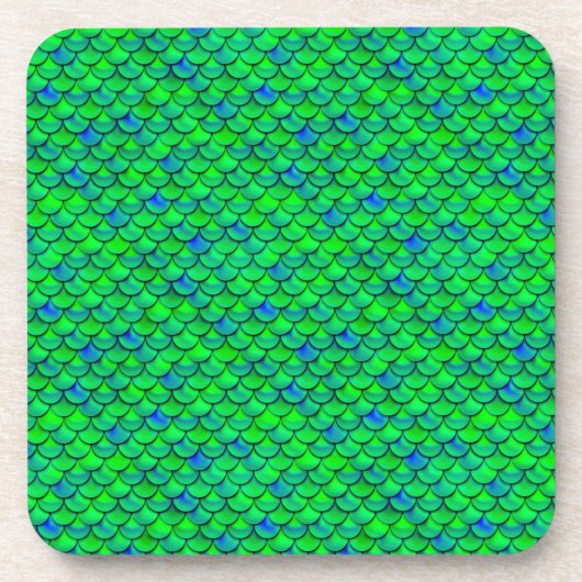 Falln Green Blue Scales Onderzetter (Voorkant)