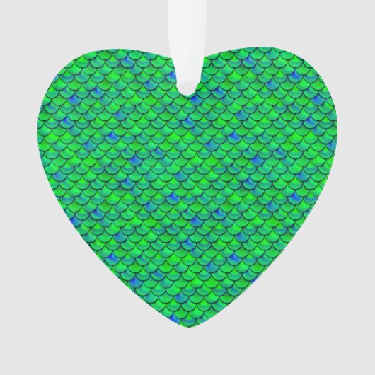 Falln Green Blue Scales Ornament (voorkant)