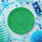 Falln Green Blue Scales Papieren Bordje (Feest)