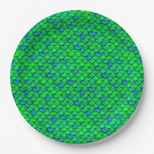 Falln Green Blue Scales Papieren Bordje (Voorkant)