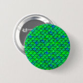 Falln Green Blue Scales Ronde Button 5,7 Cm (Voorkant /achterkant)