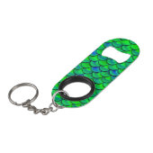 Falln Green Blue Scales Sleutelhanger Flessenopener (Voorkant Gekanteld)