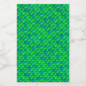 Falln Green Blue Scales Voedselcontainer Etiket (Enkel label)