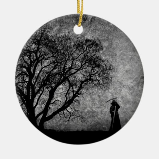 Falln Grim Reaper Oorspronkelijke art grenzen tuss Keramisch Ornament (Voorkant)