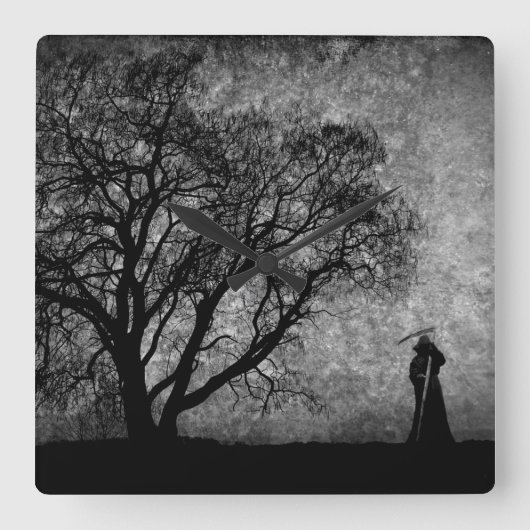 Falln Grim Reaper Oorspronkelijke art grenzen tuss Vierkante Klok (Voorkant)