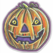 Falln Grinning Pumpkin Haloweenies Sticker (Voorkant)