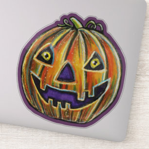 Falln Grinning Pumpkin  Haloweenies Sticker