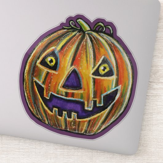 Falln Grinning Pumpkin Haloweenies Sticker (Detail)