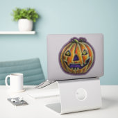 Falln Grinning Pumpkin Haloweenies Sticker (Laptop op bureau)