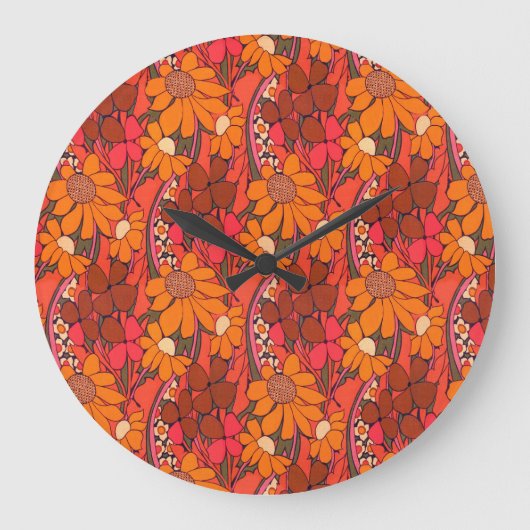 Falln Groovy Flowers Grote Klok (Voorkant)