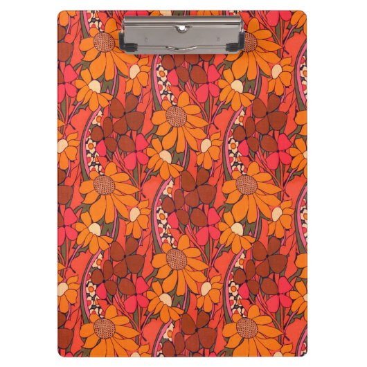 Falln Groovy Flowers Klembord (Voorkant)