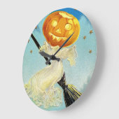 Falln Happy Halloween Pumpkin Witch Grote Klok (Hoek)