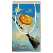 Falln Happy Halloween Pumpkin Witch Klein Cadeauzakje (Voorkant)