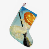 Falln Happy Halloween Pumpkin Witch Kleine Kerstsok (Voorkant (Hangend))