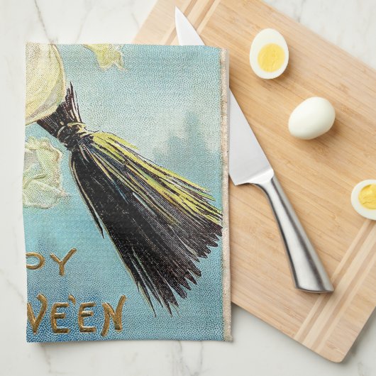 Falln Happy Halloween Pumpkin Witch Theedoek (Quarter Fold)