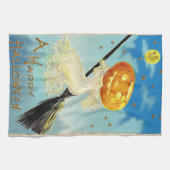 Falln Happy Halloween Pumpkin Witch Theedoek (Horizontaal)