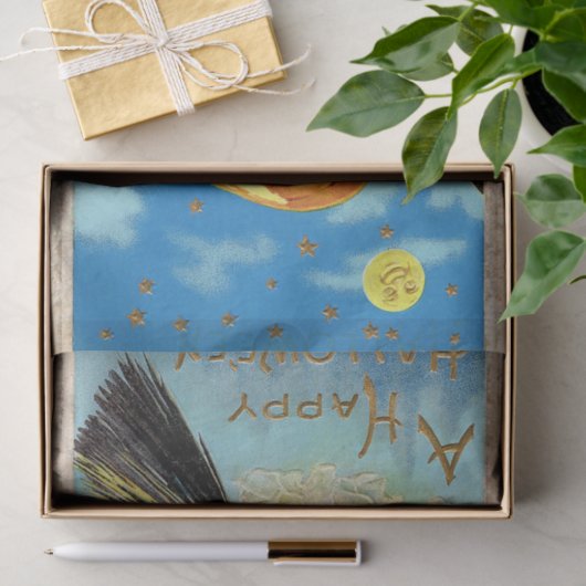 Falln Happy Halloween Pumpkin Witch Tissuepapier (Geschenk)