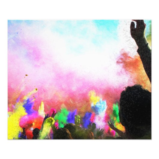 Falln Holi Colors Foto Afdruk (Voorkant)
