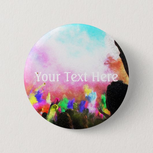 Falln Holi Colors Ronde Button 5,7 Cm (Voorkant)