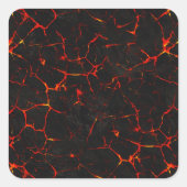 Falln Hot Lava Vierkante Sticker (Voorkant)