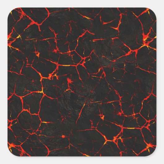 Falln Hot Lava Vierkante Sticker (Voorkant)