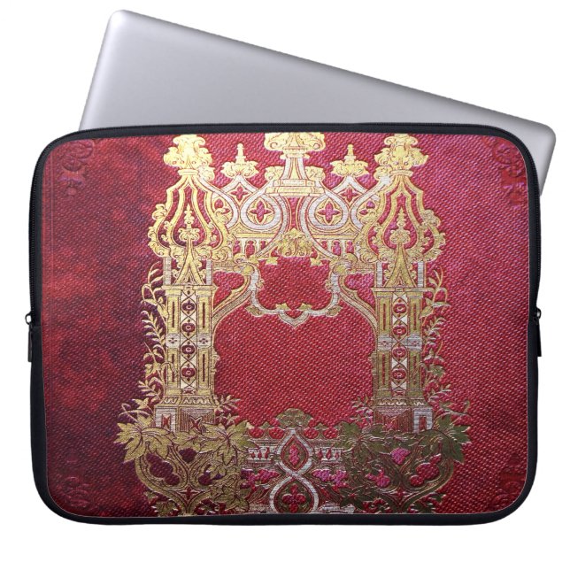 Falln Ink Sined Crimson Laptop Sleeve (Voorkant)