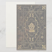 Falln  leder en goud briefpapier (Voorkant / Achterkant)
