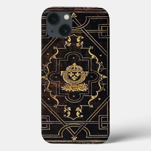 Falln leder en goud Case-Mate iPhone case (Achterkant)
