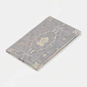 Falln leder en goud post-it® notes (Schuin)