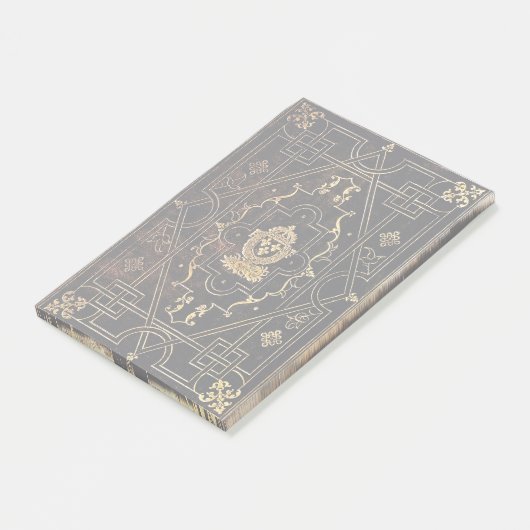 Falln  leder en goud post-it® notes (Schuin)