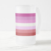 Falln Lesbian Pride Flag Matglas Bierpul (Voorkant rechts)