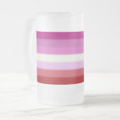 Falln Lesbian Pride Flag Matglas Bierpul (Voorkant links)