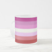 Falln Lesbian Pride Flag Matglas Koffiemok (Voorkant links)