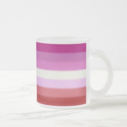 Falln Lesbian Pride Flag Matglas Koffiemok (Rechts)