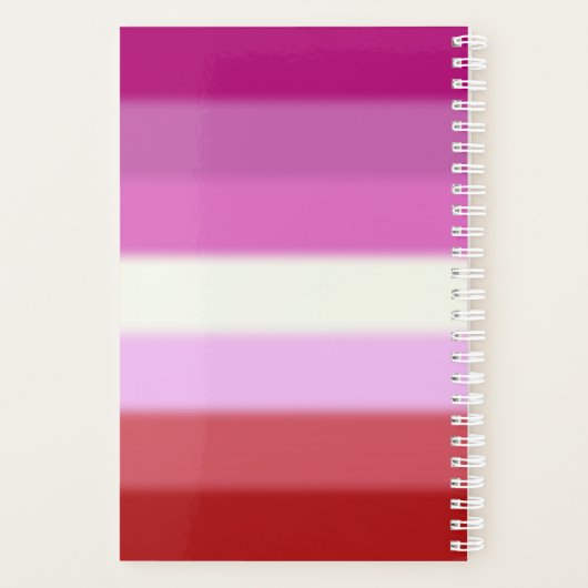 Falln Lesbian Pride Flag Planner (Achterkant)