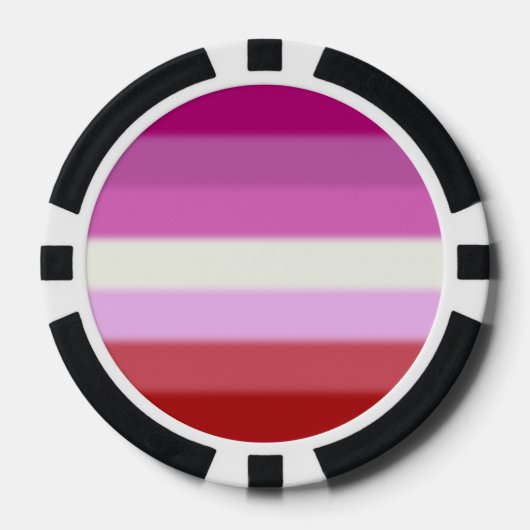 Falln Lesbian Pride Flag Poker Chips (Voorkant)