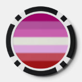 Falln Lesbian Pride Flag Poker Chips (Achterkant)