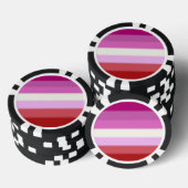Falln Lesbian Pride Flag Poker Chips (Opstapeling)