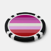 Falln Lesbian Pride Flag Poker Chips (Enkel)