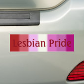 Falln Lesbian Pride Flag versie 2 (tekst) Bumpersticker (Op auto)